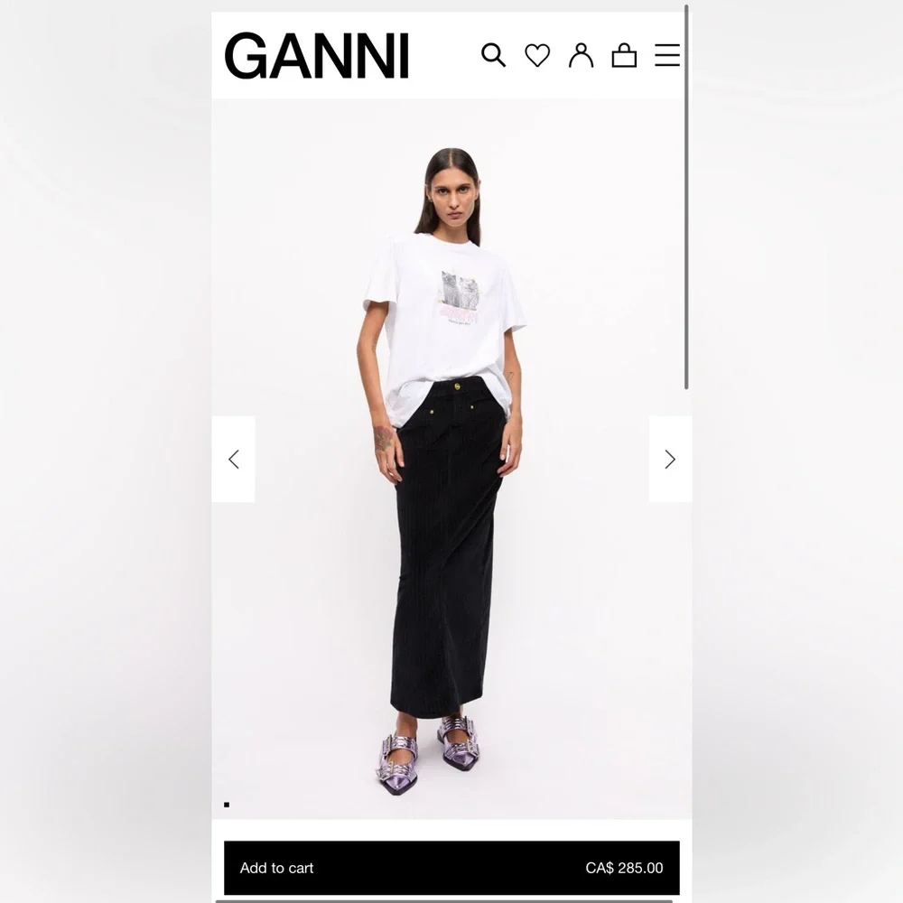 GANNI Black Maxi Skirt - Picture 1 of 7